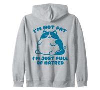 Not Fat Full Hatred Cat Sudadera con Capucha