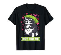 Not For Me Funny Grouchy Raccoon Anti-Valentine Humor Camiseta