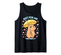 Not For Me Grouchy Capybara Anti-Valentine para Solteros Camiseta sin Mangas