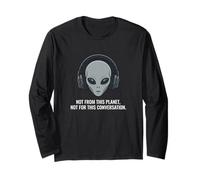 Not from This Planet Alien con Auriculares Manga Larga