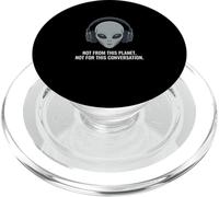 Not from This Planet Alien con Auriculares PopSockets PopGrip para MagSafe