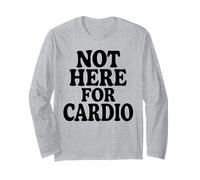 Not Here For Cardio Divertido Bodybuilding Manga Larga