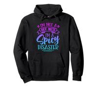 Not Hot Mess I'm Spicy Disaster Girl Funny Trendy Dicho Sudadera con Capucha