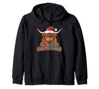 Not in The Christmas Moo-d Vaca Highland Sudadera con Capucha