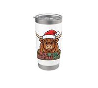 Not in the Christmas Moo-d Vaca Highland Vaso térmico de acero inoxidable de doble pared