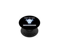 Not In The Mood Funny Cow Farmer Dairy Rancher Angry Bull PopSockets PopGrip Adhesivo