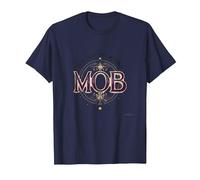 Not Just The Mother Mob Elegante Vintage Orgullo Familiar Camiseta, Hombre, Azul Marino, S