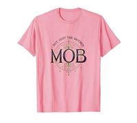 Not Just The Mother Mob Elegante Vintage Orgullo Familiar Camiseta, Hombre, Rosado, L