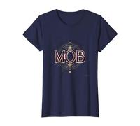 Not Just The Mother Mob Elegante Vintage Orgullo Familiar Camiseta, Mujer, Azul Marino, XXL