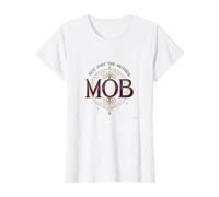 Not Just The Mother Mob Elegante Vintage Orgullo Familiar Camiseta, Mujer, Blanco, XXL