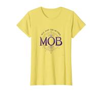 Not Just The Mother Mob Elegante Vintage Orgullo Familiar Camiseta, Mujer, Limón, M