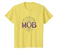 Not Just The Mother Mob Elegante Vintage Orgullo Familiar Camiseta, Niños, Limón, 3 años