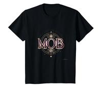 Not Just The Mother Mob Elegante Vintage Orgullo Familiar Camiseta, Niños, Negro, 10 años