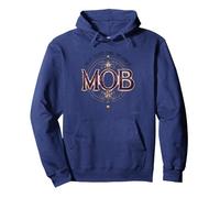 Not Just The Mother Mob Elegante Vintage Orgullo Familiar Sudadera con Capucha, Unisex para Adultos, Azul Marino, XXL