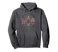 Not Just The Mother Mob Elegante Vintage Orgullo Familiar Sudadera con Capucha, Unisex para Adultos, Jaspeado Oscuro, M