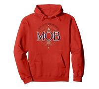 Not Just The Mother Mob Elegante Vintage Orgullo Familiar Sudadera con Capucha, Unisex para Adultos, Rojo, XL