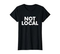 Not Local Camiseta, Mujer, Negro, 3XL