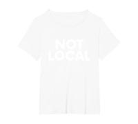 Not Local Camiseta, Mujer Tallas Grandes, Blanco, 4XL Grande