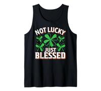 Not Lucky Just Blessed Día de San Patricio Mamá Niños Niñas Camiseta sin Mangas