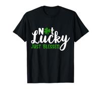 Not Lucky Just Blessed St Patrick's Day Girl Irish Shamrock Camiseta