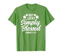 Not Lucky Simply Blessed, Vintage, St Patrick's Faith Green Camiseta