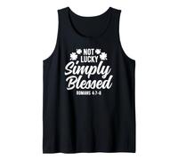 Not Lucky Simply Blessed, Vintage, St Patrick's Faith Green Camiseta sin Mangas