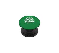 Not Lucky Simply Blessed, Vintage, St Patrick's Faith Green PopSockets PopGrip Adhesivo