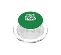 Not Lucky Simply Blessed, Vintage, St Patrick's Faith Green PopSockets PopGrip para MagSafe