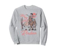 Not My 1st Rodeo Vintage Cowgirl Riding Horse Mujeres Niñas Sudadera
