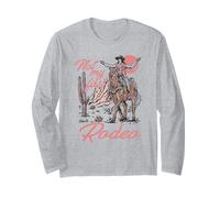 Not My 1st Rodeo Vintage Vaquera Caballo de equitación Mujer Niña Manga Larga