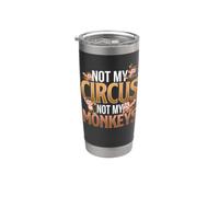Not My Circus Not My Monkeys - Familia de diseño de mono Vaso térmico de acero inoxidable de doble pared