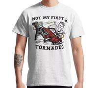 Not My First Tornado Funny Humor Movie Book Art Trend Unisex T-Shirt White XL