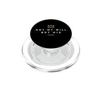Not My Will But His Christian Faith Crown Diseño Minimal PopSockets PopGrip para MagSafe