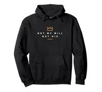 Not My Will But His Christian Faith Crown Diseño Minimal Sudadera con Capucha