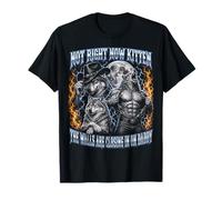 Not Now Kitten Walls Closing On Daddy Funny Alpha Wolf Meme Camiseta