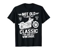 Not Old Just Classic and Vintage Biker Motorcycle Rider Hombre Camiseta