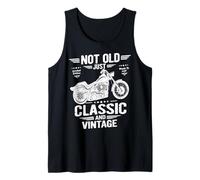 Not Old Just Classic and Vintage Biker Motorcycle Rider Hombre Camiseta sin Mangas