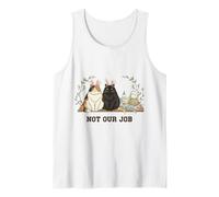 Not Our Job Cat Pascua Cute Bunny Cats Camiseta sin Mangas