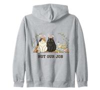 Not Our Job Cat Pascua Cute Bunny Cats Sudadera con Capucha