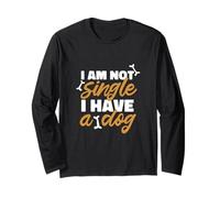 Not Single Taken by a Dog Funny Pet Quote Graphic Manga Larga