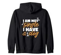 Not Single Taken by a Dog Funny Pet Quote Graphic Sudadera con Capucha