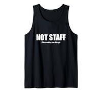 'Not Staff. Stop Asking Me Things'. Divertido diseño de Barman Camiseta sin Mangas
