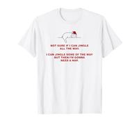 Not Sure if I Can Jingle All The Way - Cat Funny Christmas Camiseta