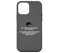 Not Sure if I Can Jingle All The Way - Cat Funny Christmas Carcasa para iPhone 12 Mini