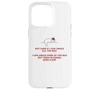Not Sure if I Can Jingle All The Way - Cat Funny Christmas Carcasa para iPhone 15 Pro MAX