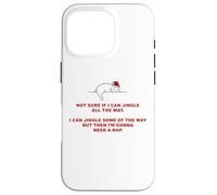 Not Sure if I Can Jingle All The Way - Cat Funny Christmas Carcasa para iPhone 16 Pro