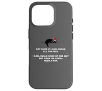 Not Sure if I Can Jingle All The Way - Cat Funny Christmas Carcasa para iPhone 16 Pro