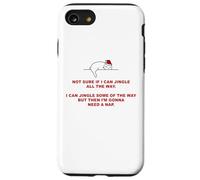 Not Sure if I Can Jingle All The Way - Cat Funny Christmas Carcasa para iPhone SE (2020) / 7/8