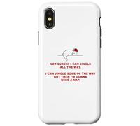 Not Sure if I Can Jingle All The Way - Cat Funny Christmas Carcasa para iPhone X/XS