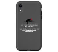 Not Sure if I Can Jingle All The Way - Cat Funny Christmas Carcasa para iPhone XR